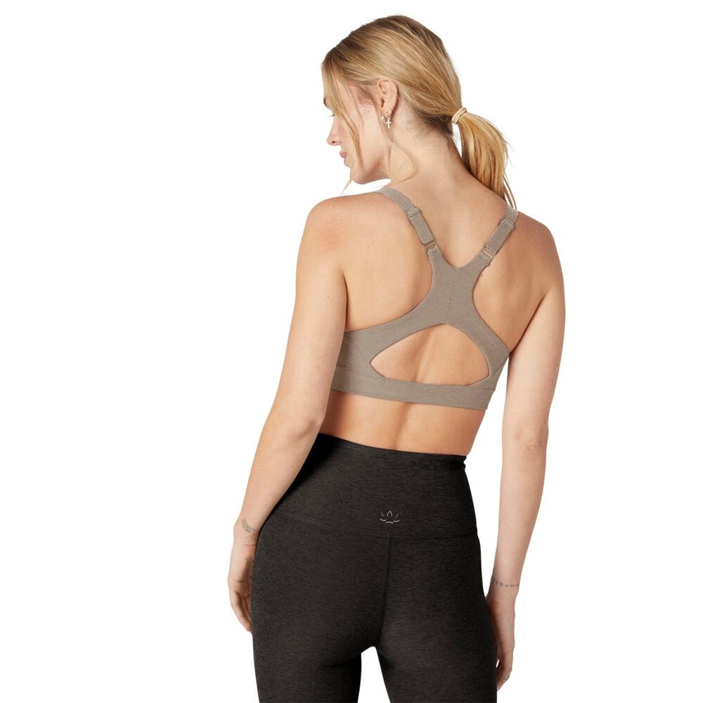 Beyond Yoga M Spacedye On Center Bra in Birch Heather - Picture 2 of 7